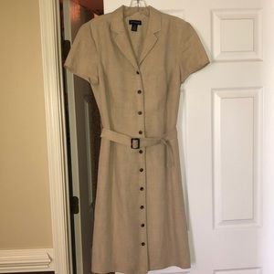 Ann Taylor Linen Button Down Dress